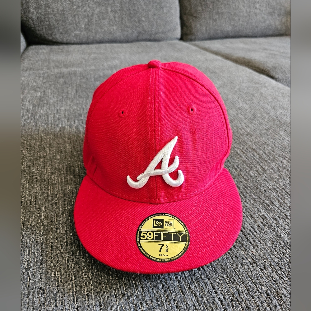 Atlanta Braves Red Unisex New Era Fitted 59Fifty Fitted Hat 7 5/8
